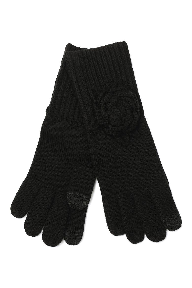 park roses gloves, Main, color, BLACK