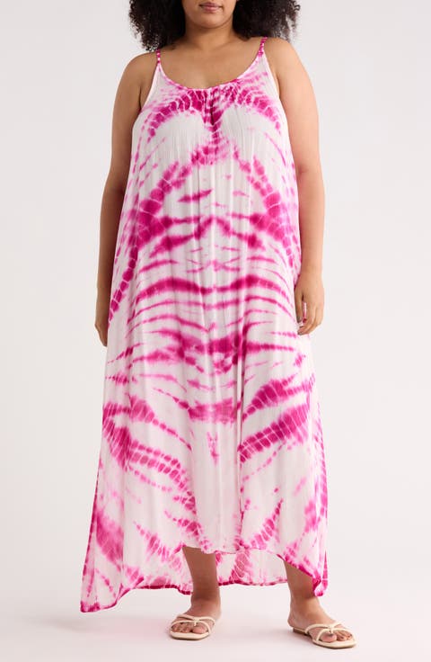 Tie Dye Cover-Up Dress (Plus)