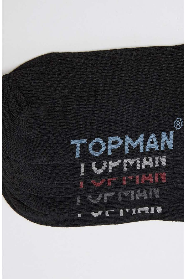 5-Pack Branded Socks, Alternate, color, BLACK