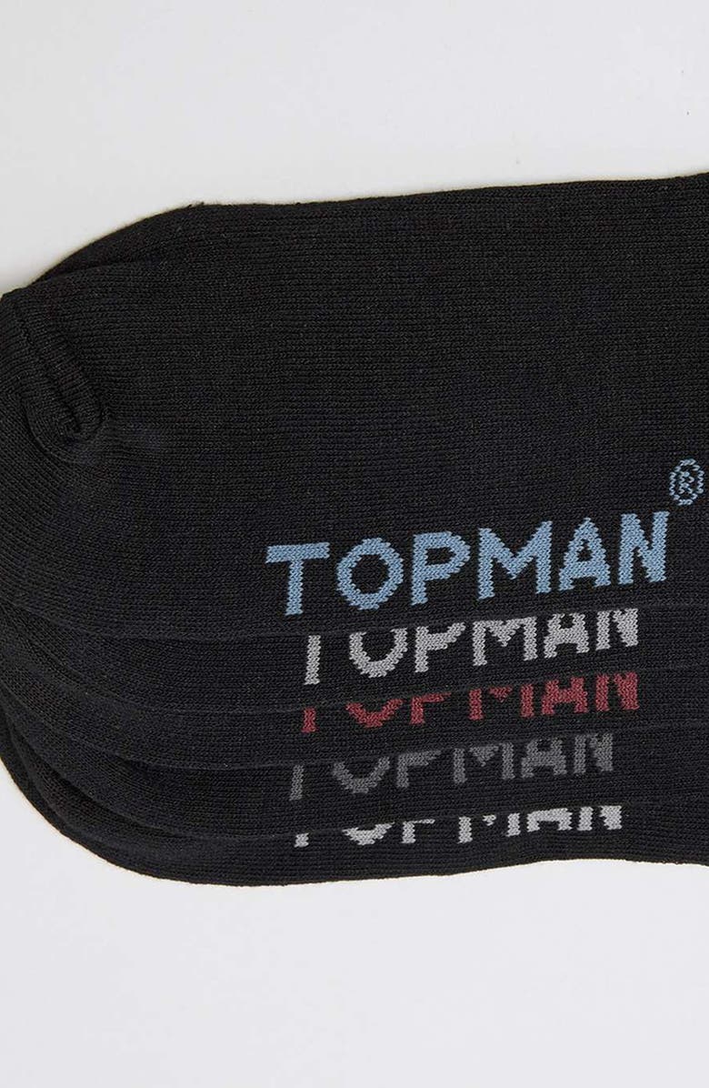 Topman 5-Pack Branded Socks, Alternate, color, 