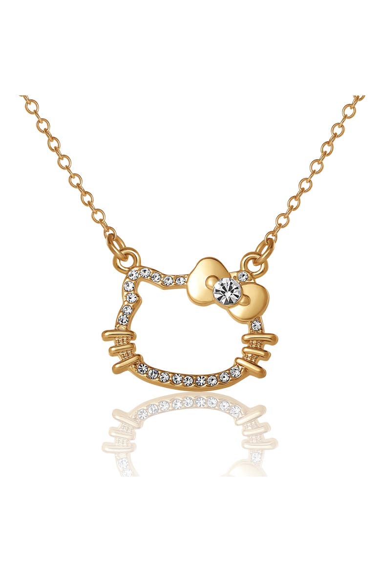 Outline Pendant Necklace with Chain in Gold Tone, Main, color, Gold Tone