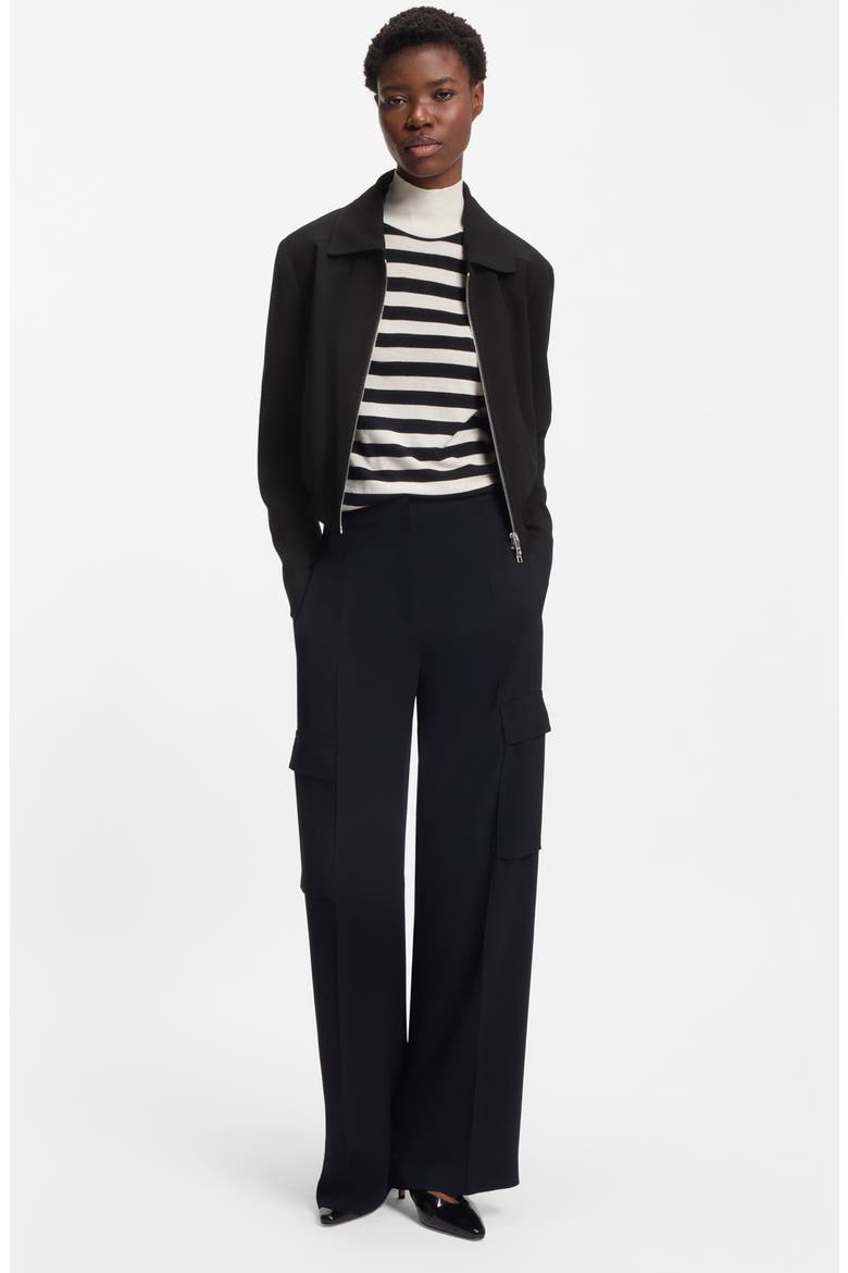 Jocalena Zip Jacket, Alternate, color, BLACK