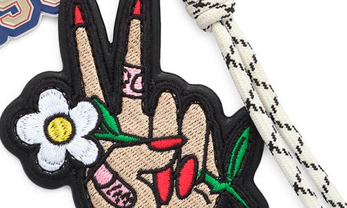 Marc Jacobs The Cluster Peace Sign Bag Charm In Transparent