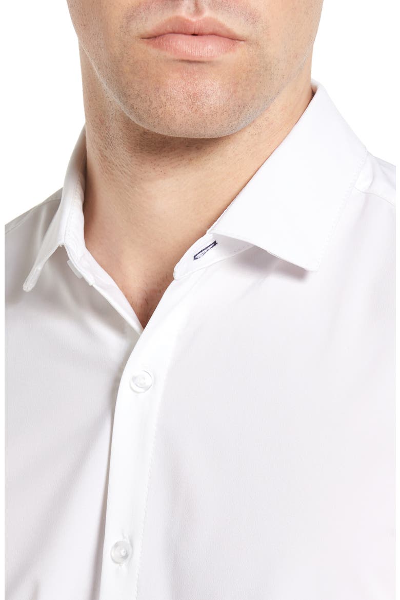 Manhattan Trim Fit Shirt, Alternate, color, WHITE