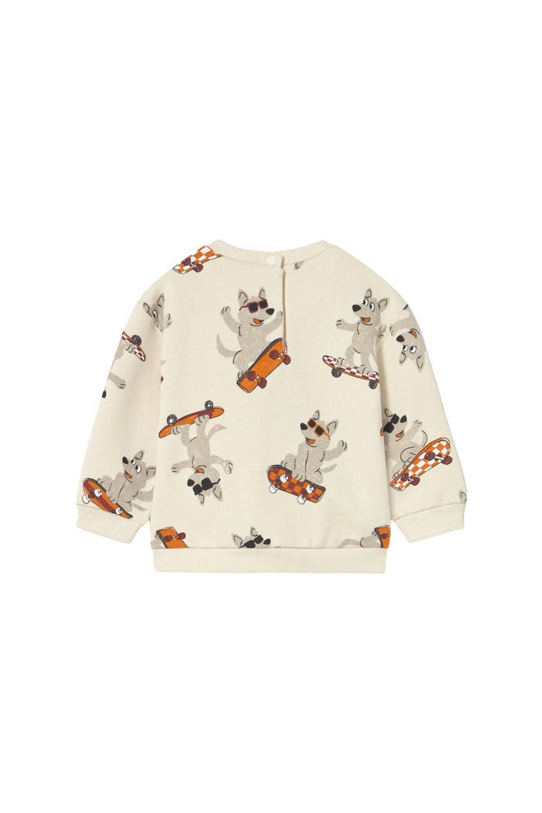Printed Sweatshirt, Alternate, color, Cream