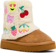 Steve Madden Kids' Cozy Embroidered Knit Boot