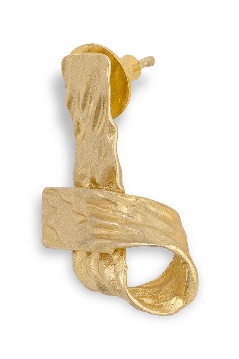 Jiya Mini Knot Earrings, Alternate, color, GOLD