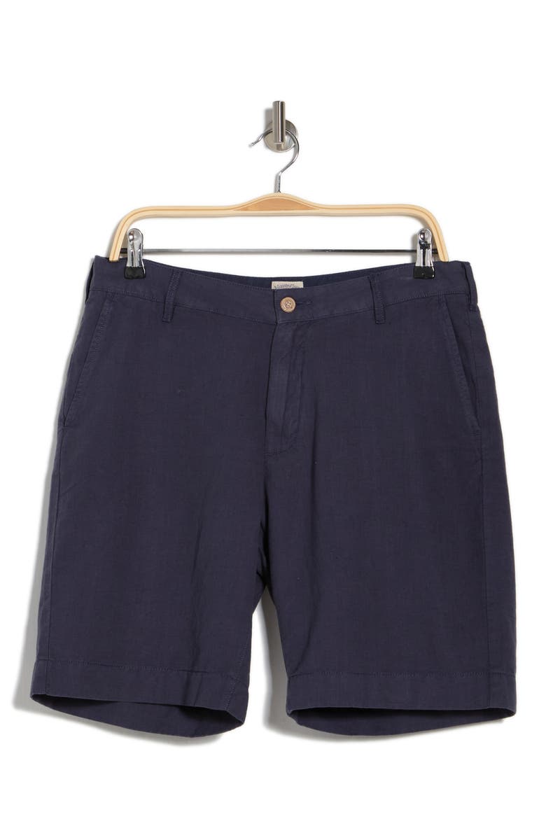Malibu Linen & Cotton Chino Shorts, Alternate, color, DARK NAVY