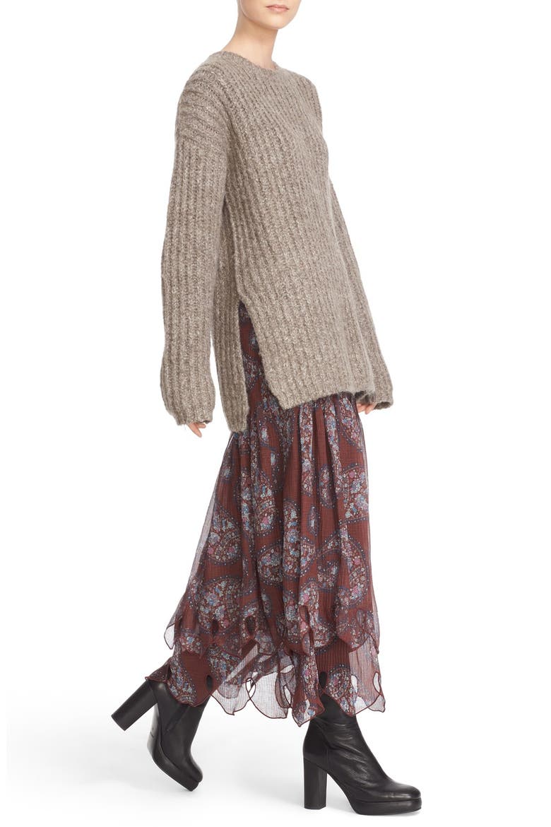 Ribbed Sweater, Alternate, color, BEIGE