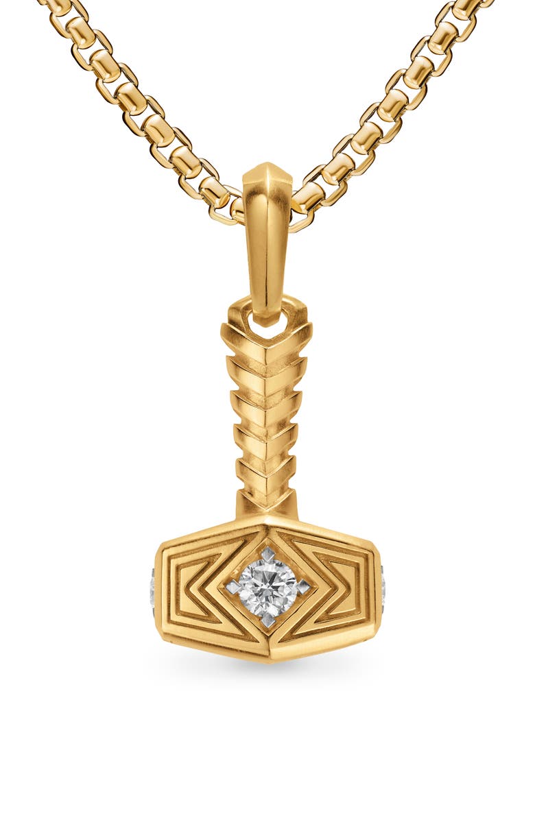 David Yurman Thor Hammer Amulet, Alternate, color, Gold