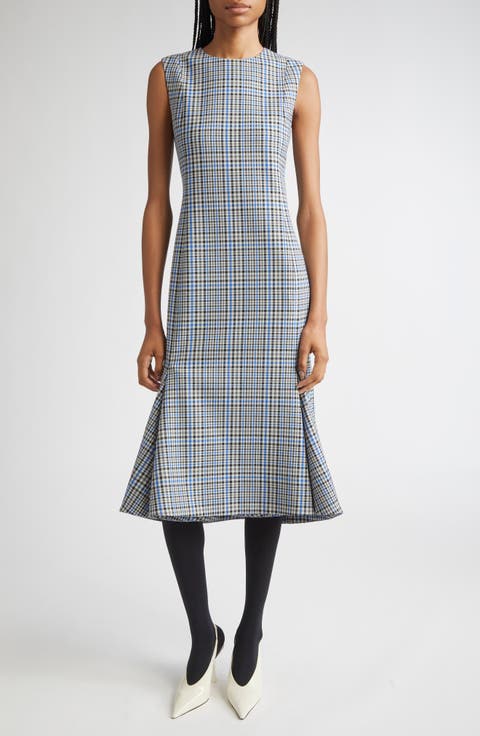 Bruna Plaid Midi Dress