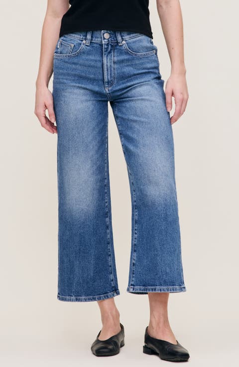 Hepburn High Waist Wide Leg Jeans (Driggs) (Petite)