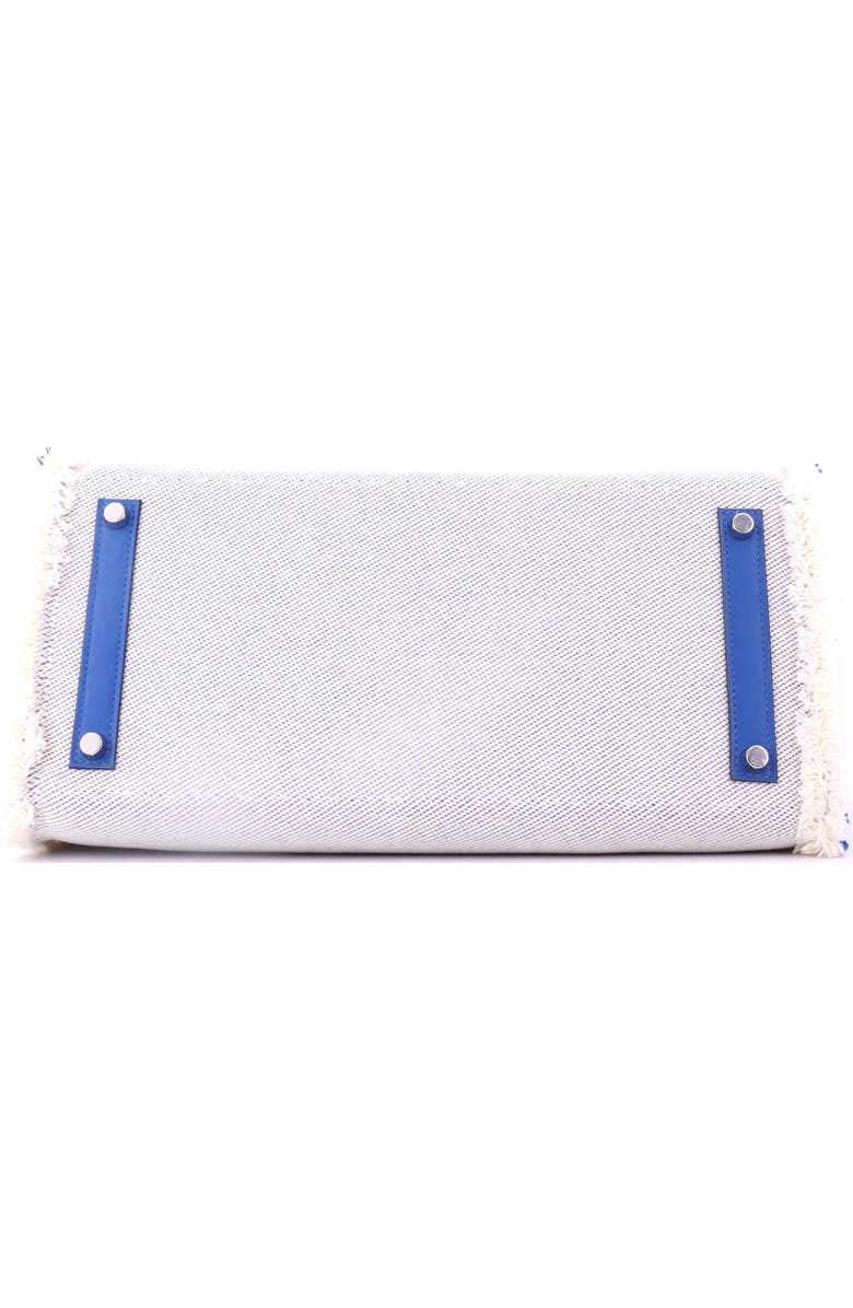 Pre-Owned Hermes Fray Fray Birkin Bag Toile and Swift 35, Alternate, color, Bleu France