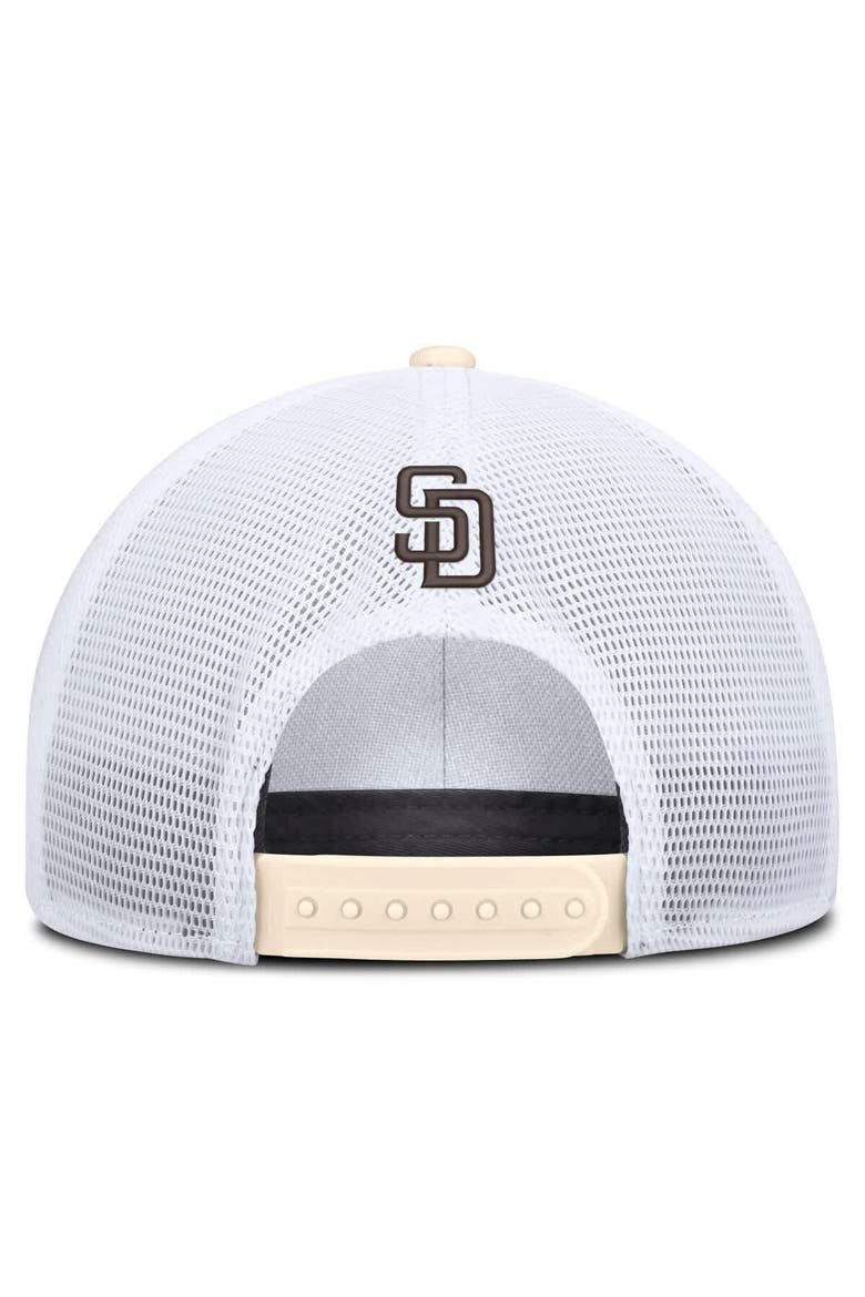 Men's Nike Natural/White San Diego Padres Rise Dri-FIT Trucker Adjustable Hat​, Alternate, color, Natural