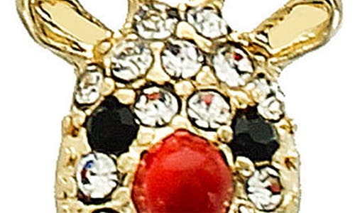 Panacea Assorted Set Of 3 Christmas Stud Earrings In Gold