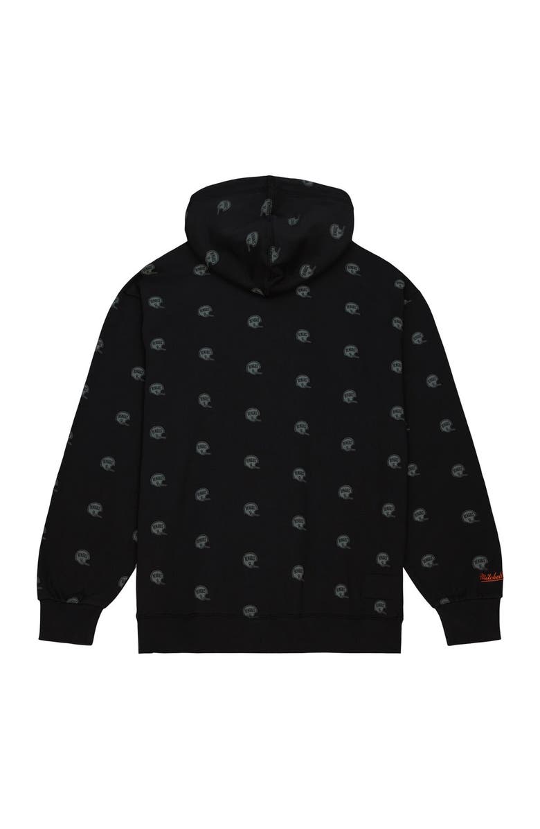 Mitchell & Ness Men's Mitchell & Ness Black Cincinnati Bengals Allover Print Fleece Pullover Hoodie, Alternate, color, Black