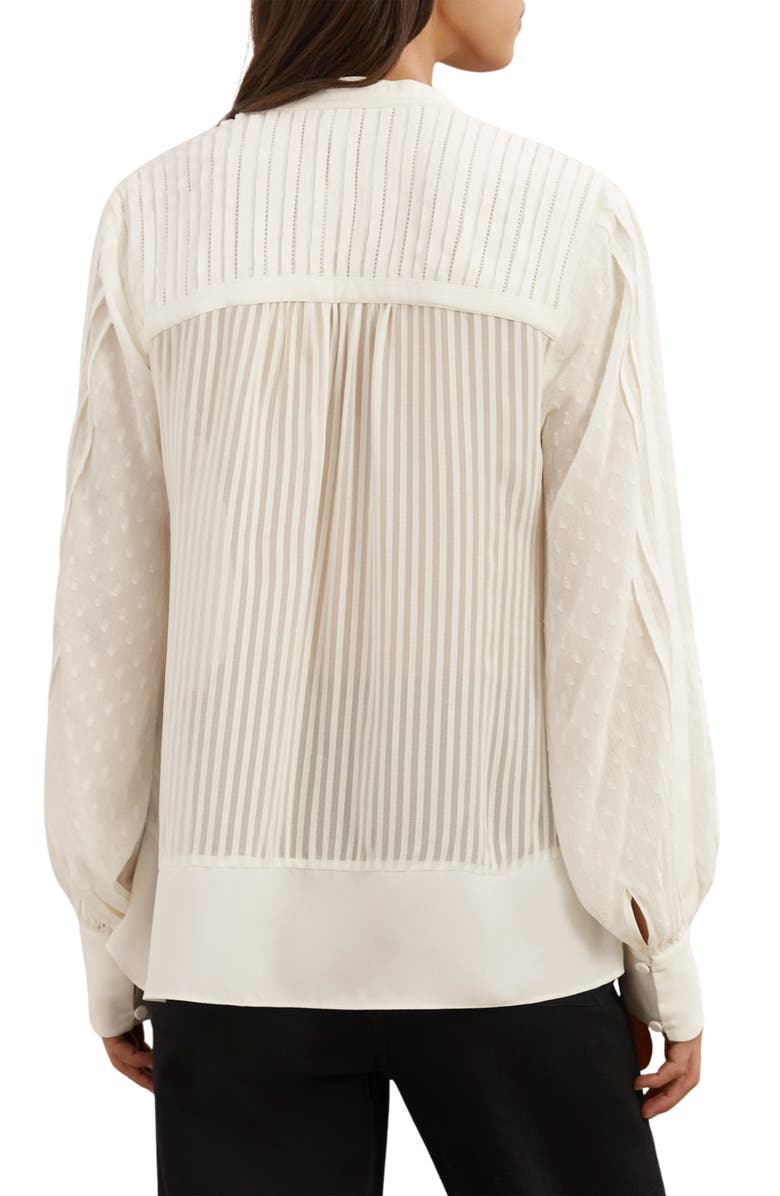 Reiss Josephine Chiffon Top, Alternate, color, Ivory