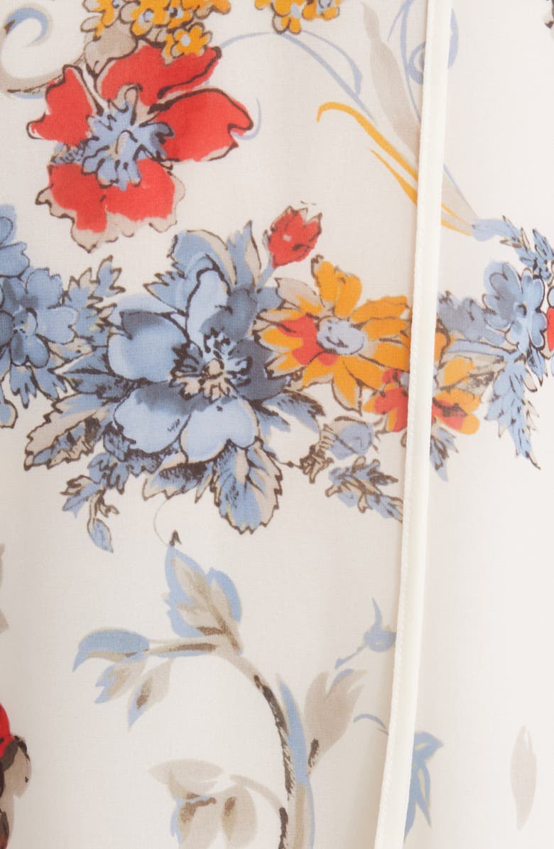 KOBI HALPERIN Alana Floral Print Split Sleeve Top, Alternate, color, 