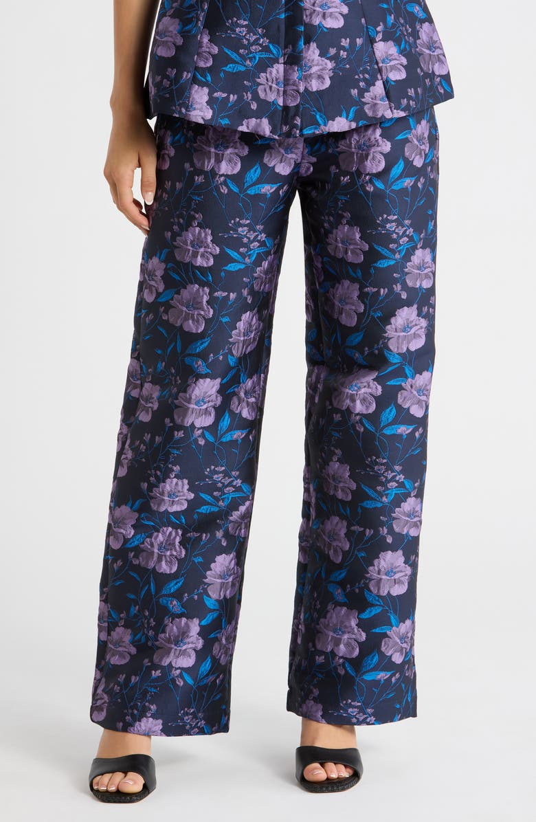 SUGARLIPS Nicole Jacquard Bern Wide Leg Pants, Main, color, 