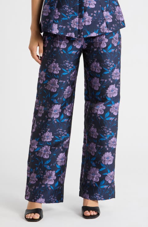 Nicole Jacquard Bern Wide Leg Pants