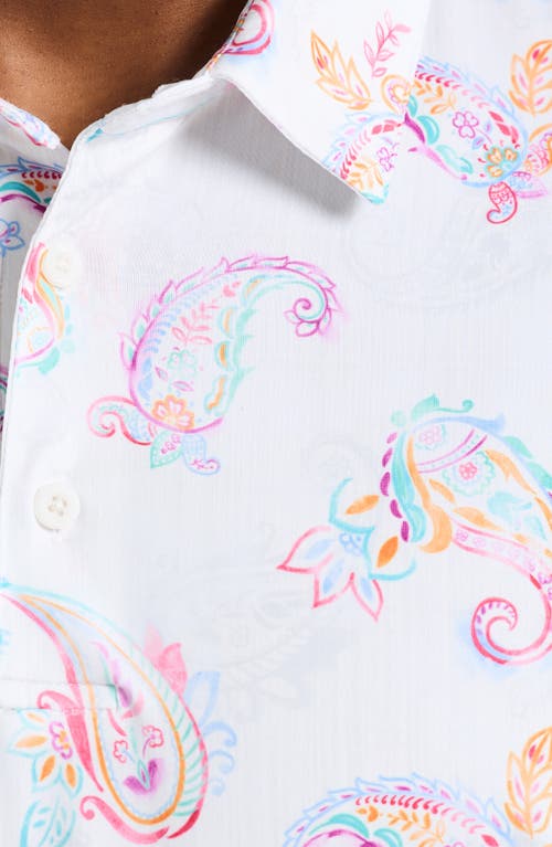 Robert Graham Keltz Paisley Performance Golf Polo In Blue