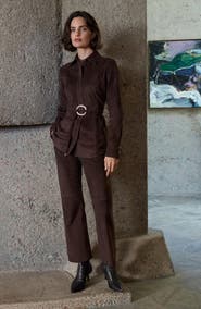 Nordstrom Suede Kick Flare Pants
