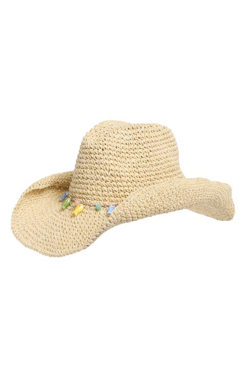 Charm Band Straw Cowboy Hat