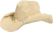 Steve Madden Charm Band Straw Cowboy Hat