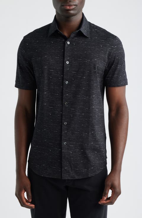 Miles OoohCotton® Slub Short Sleeve Button-Up Shirt