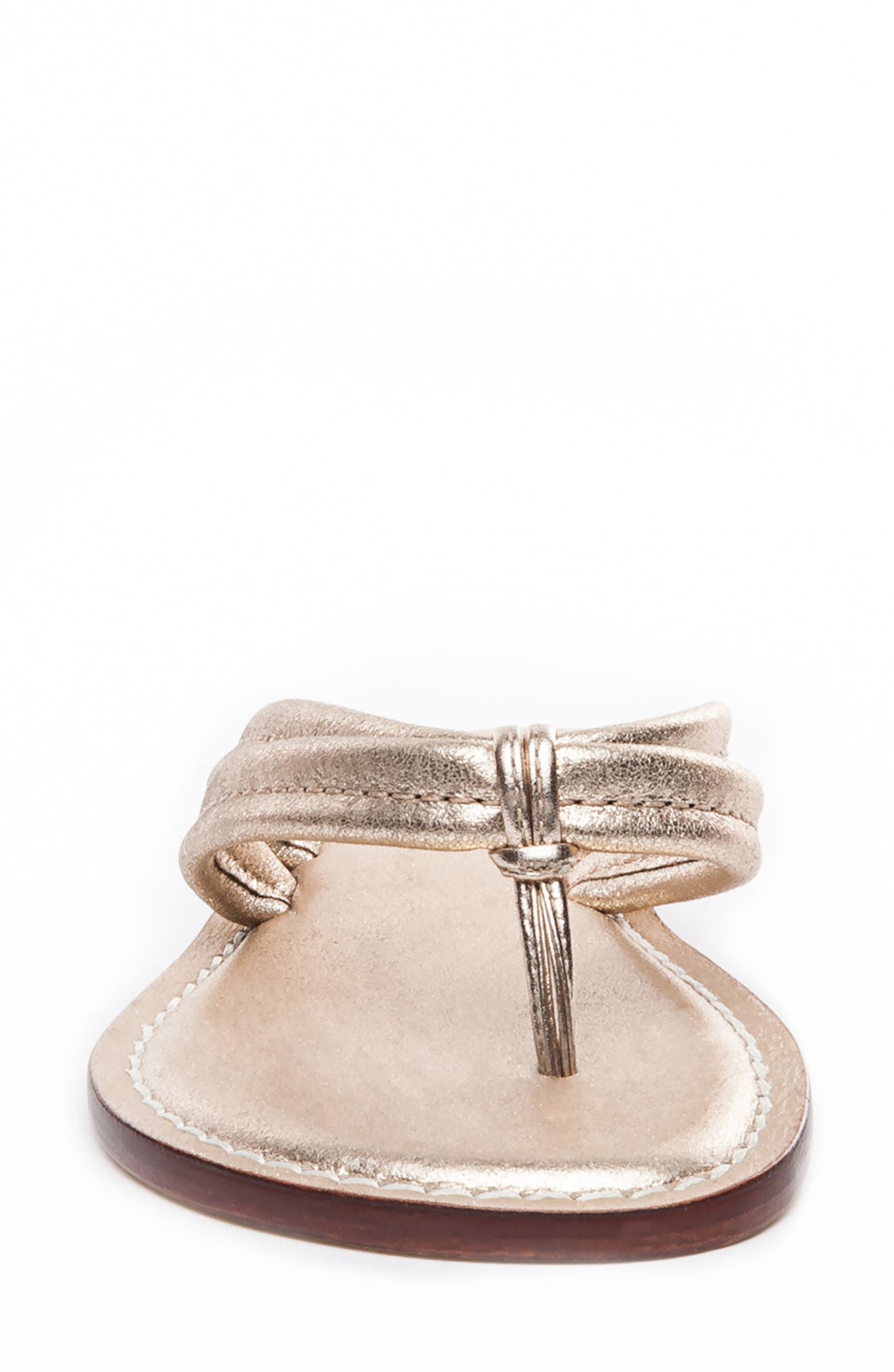 Miami Thong Sandal, Alternate, color, DISTRESSED PLATINUM LEATHER