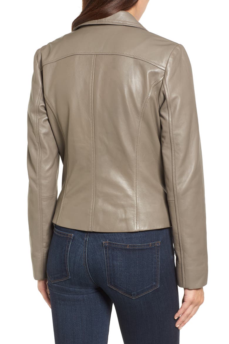 LEATHER COAT, Alternate, color, PALE GREY