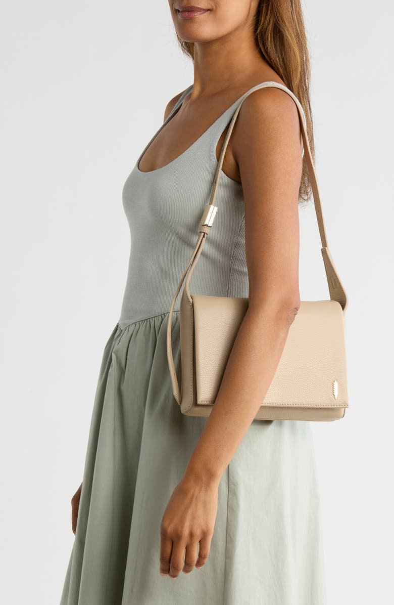 Thacker Jennie Flap Leather Shoulder Bag, Alternate, color, Bone