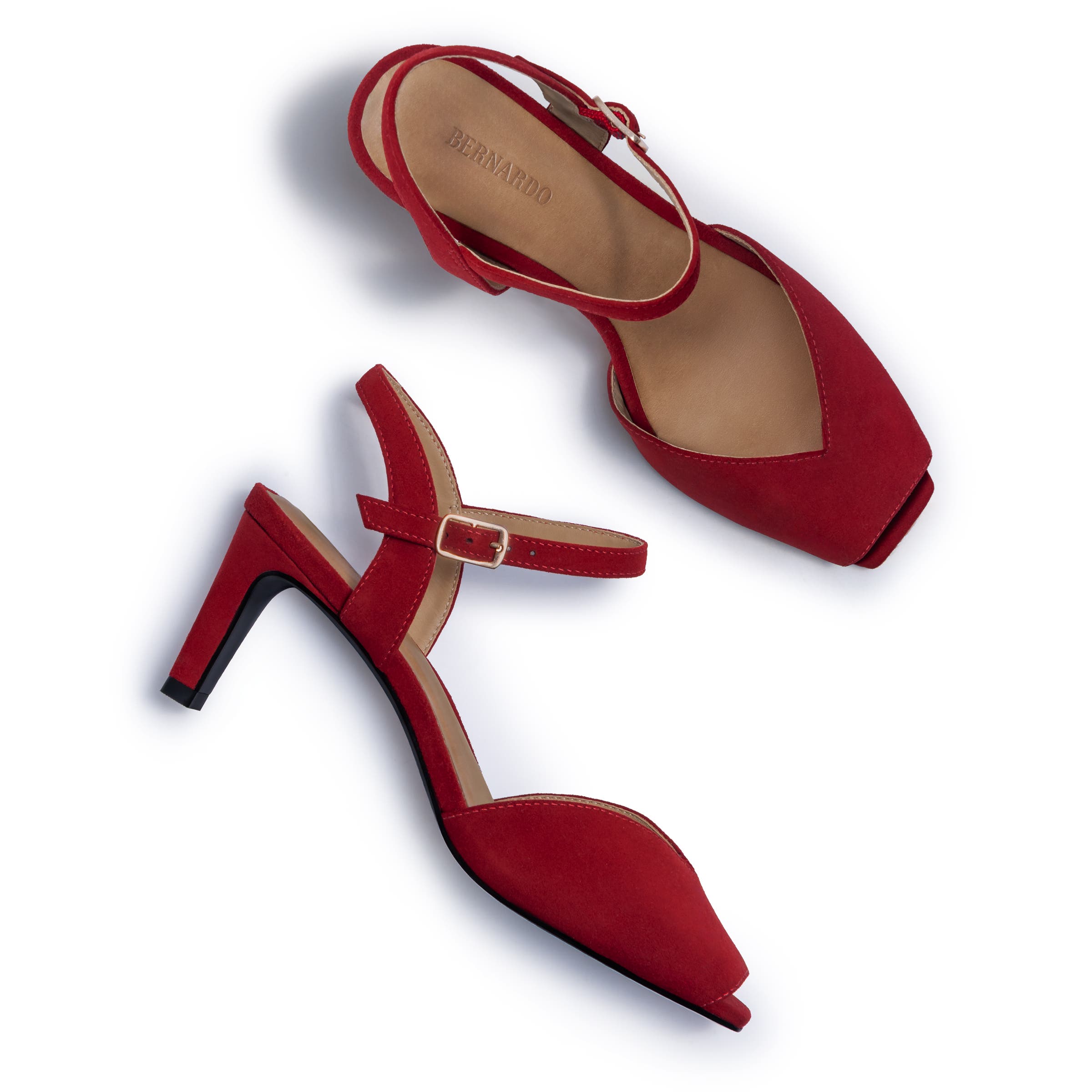 Hartley Mid Heel Sandal, Alternate, color, DARK RED