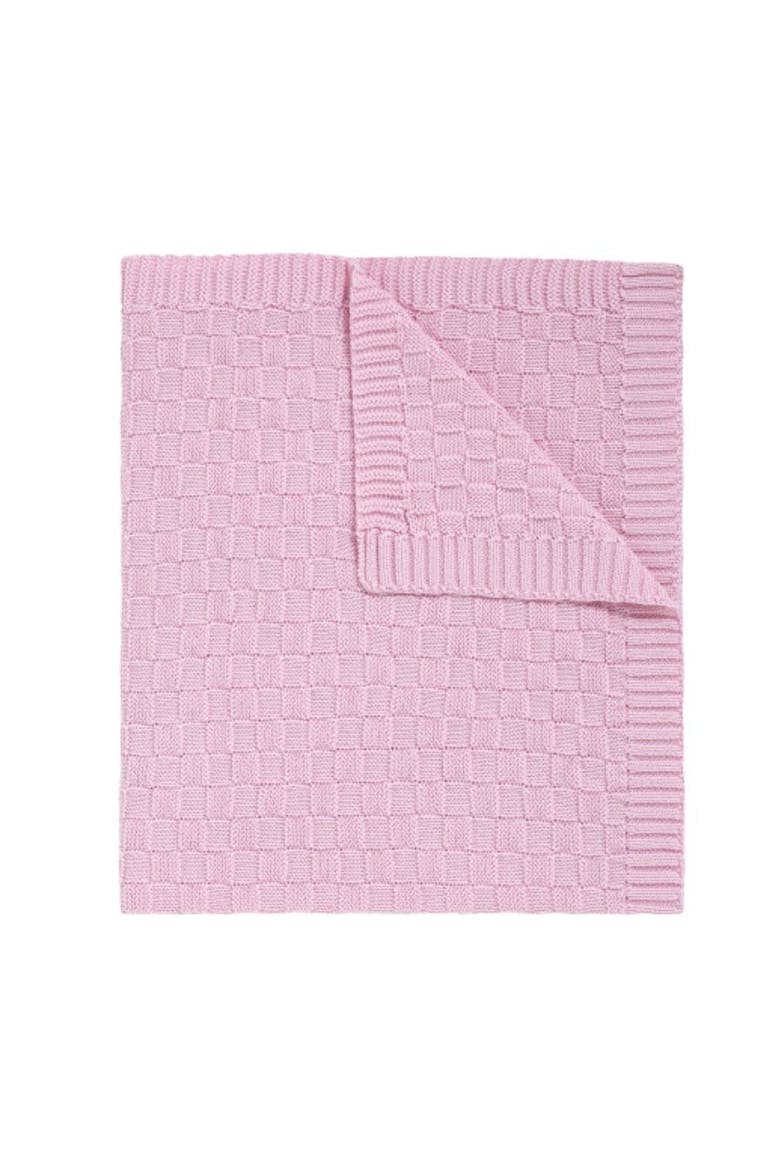 Basket Weave Knit Blanket - Baby, Alternate, color, Blue