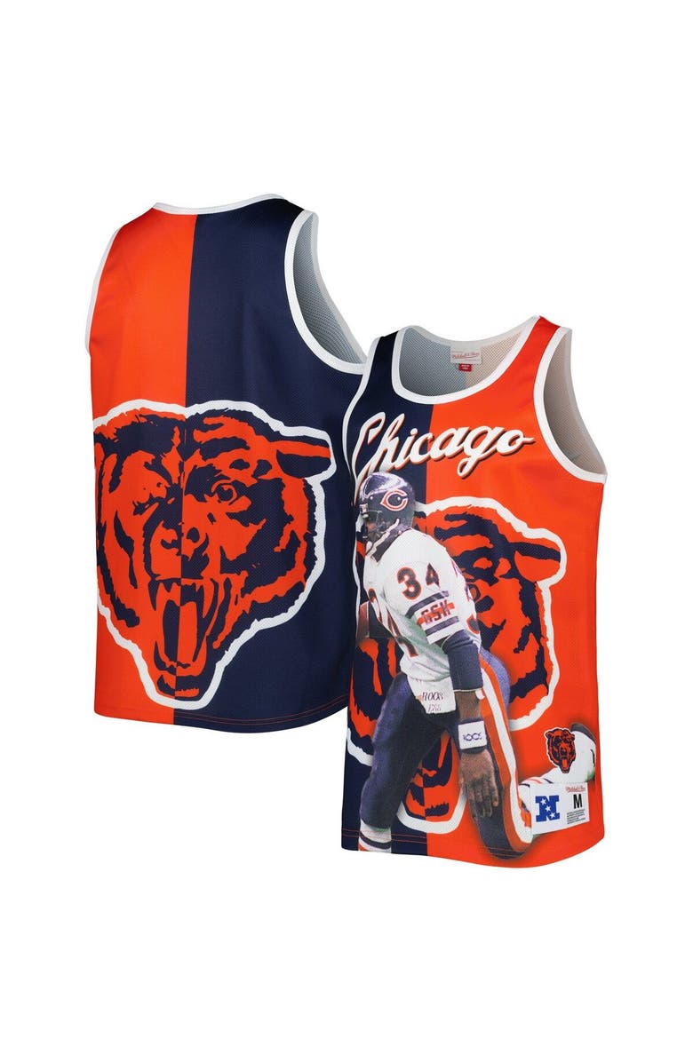 Mitchell & Ness Men's Mitchell & Ness Walter Payton Navy/Orange Chicago Bears Retired Player Graphic Tank Top, Main, color, Navy