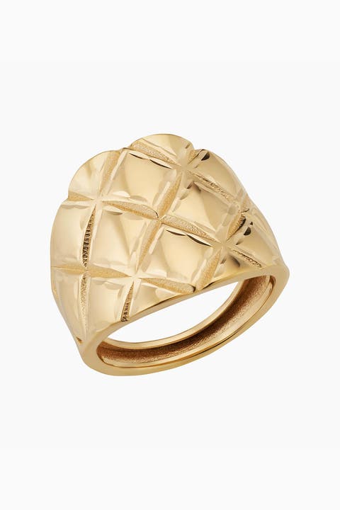 14K Gold Diamondback Ring