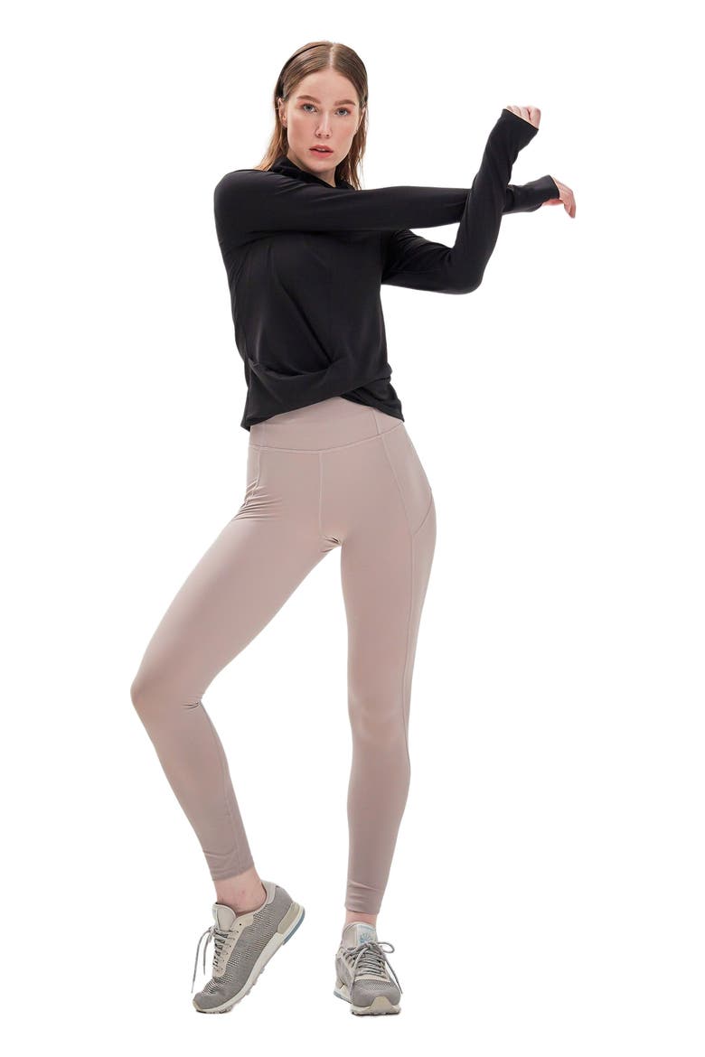 Cowl Neck Long Sleeve Top, Alternate, color, Cozy Black