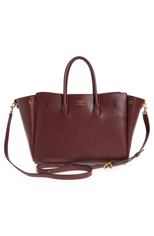 Balenciaga Bel Air Small Carry All Bag In 6034 Dark Burgundy