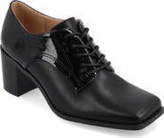 Journee Collection Sylvan Block Heel Derby Pump