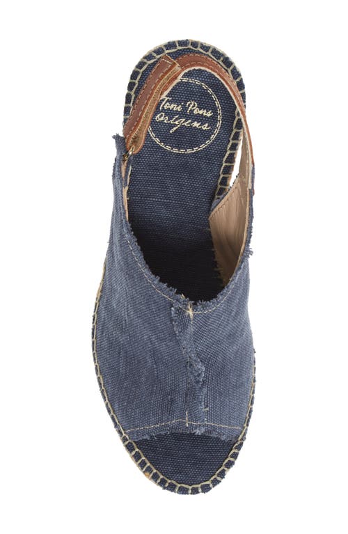 Toni Pons 'lugano' Espadrille Wedge Sandal In Navy Canvas