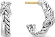 David Yurman Petite X Hoop Earrings