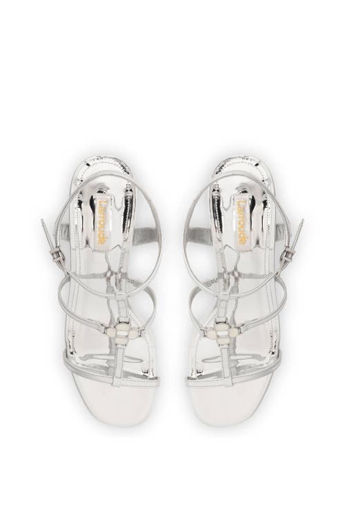 Larroude Women's Hana Block Heel Sandals In Silver
