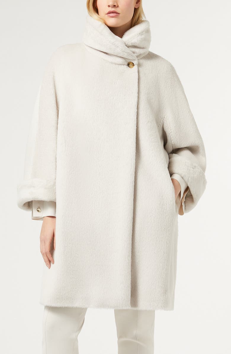 Marina Rinaldi Durante Alpaca & Virgin Wool Coat, Main, color, 
