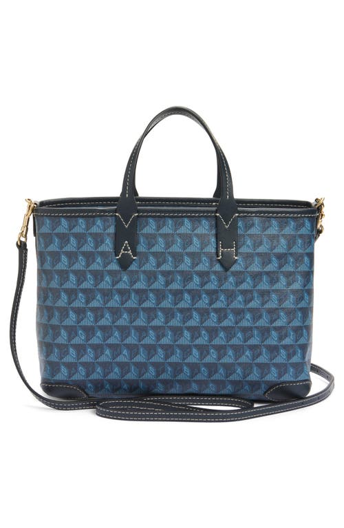 Shop Anya Hindmarch Xs I Am A Plastic Bag Wink Tote In Marine