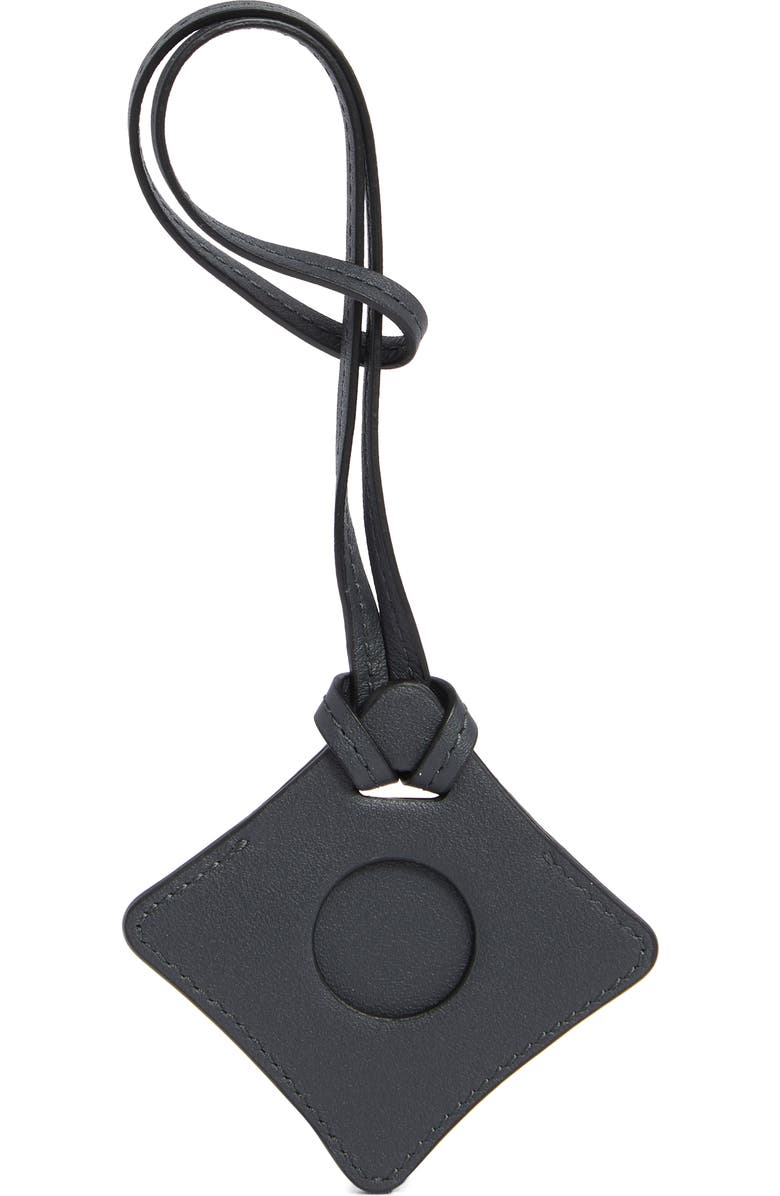 MCM Logo Print Leather Luggage Tag, Alternate, color,