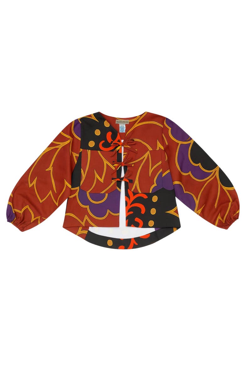 Coco Jacket, Alternate, color, Blue embroidery vine