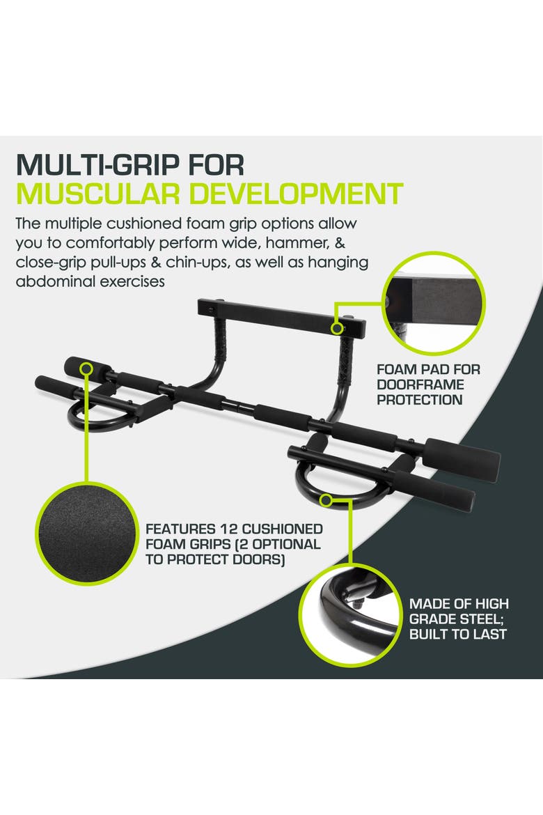 Multi-Grip Pull-Up Bar, Alternate, color, Black