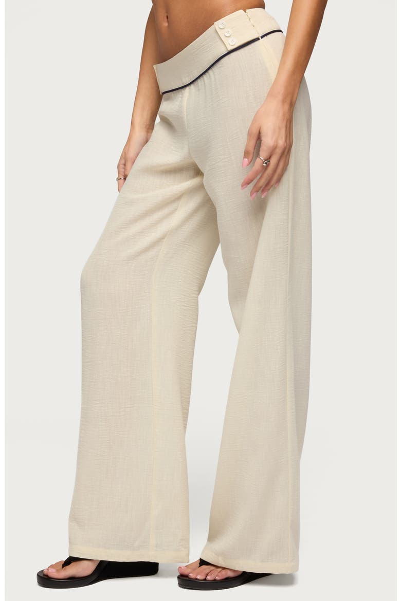 Dorine Wide Leg Pants, Alternate, color, CREAM