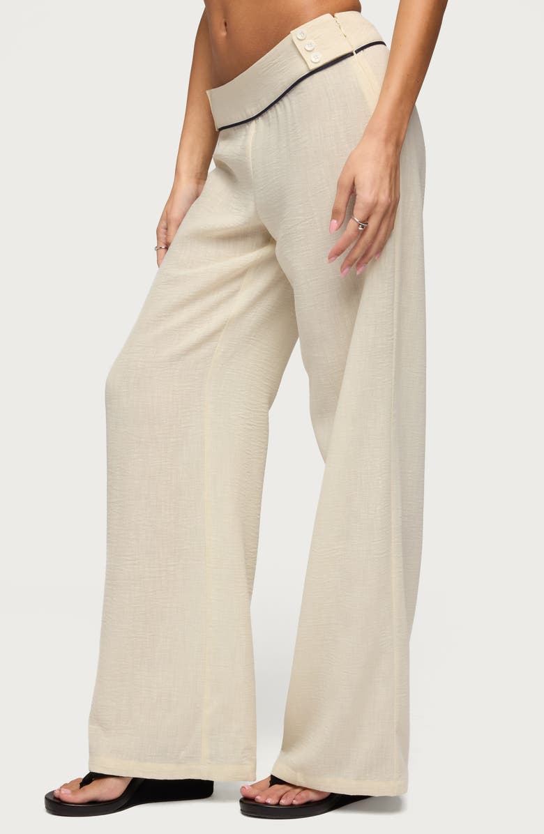 EDIKTED Dorine Wide Leg Pants, Alternate, color, 