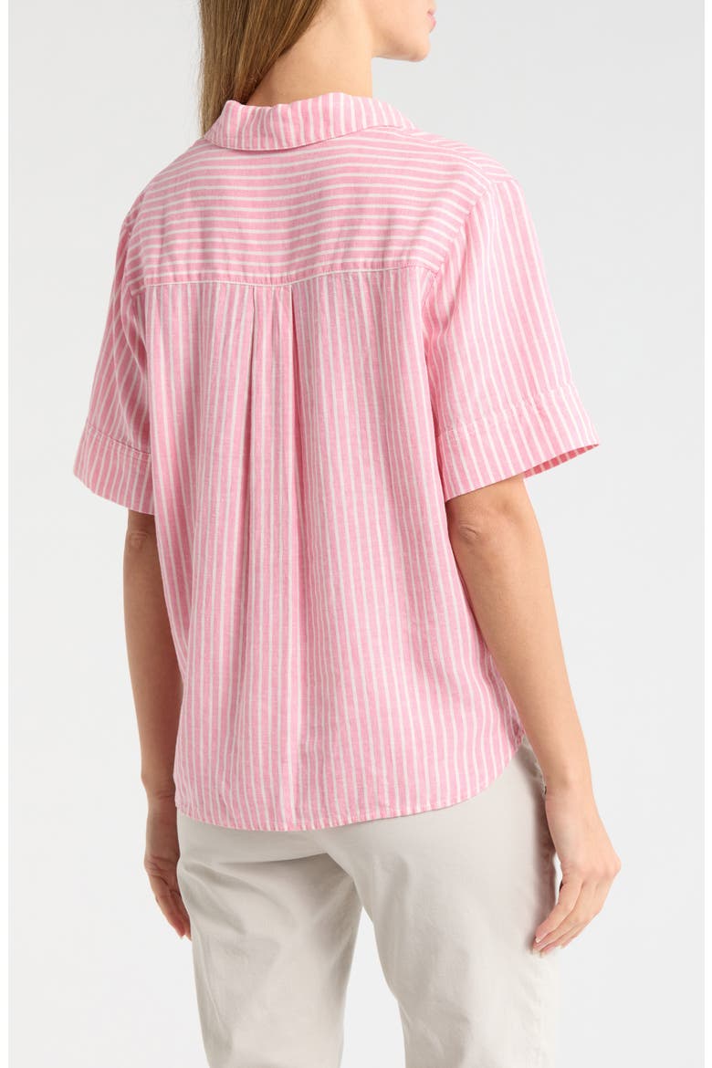 Stripe Linen Blend Popover Top, Alternate, color, PINK ZENNA- IVORY PENNY STRIPE